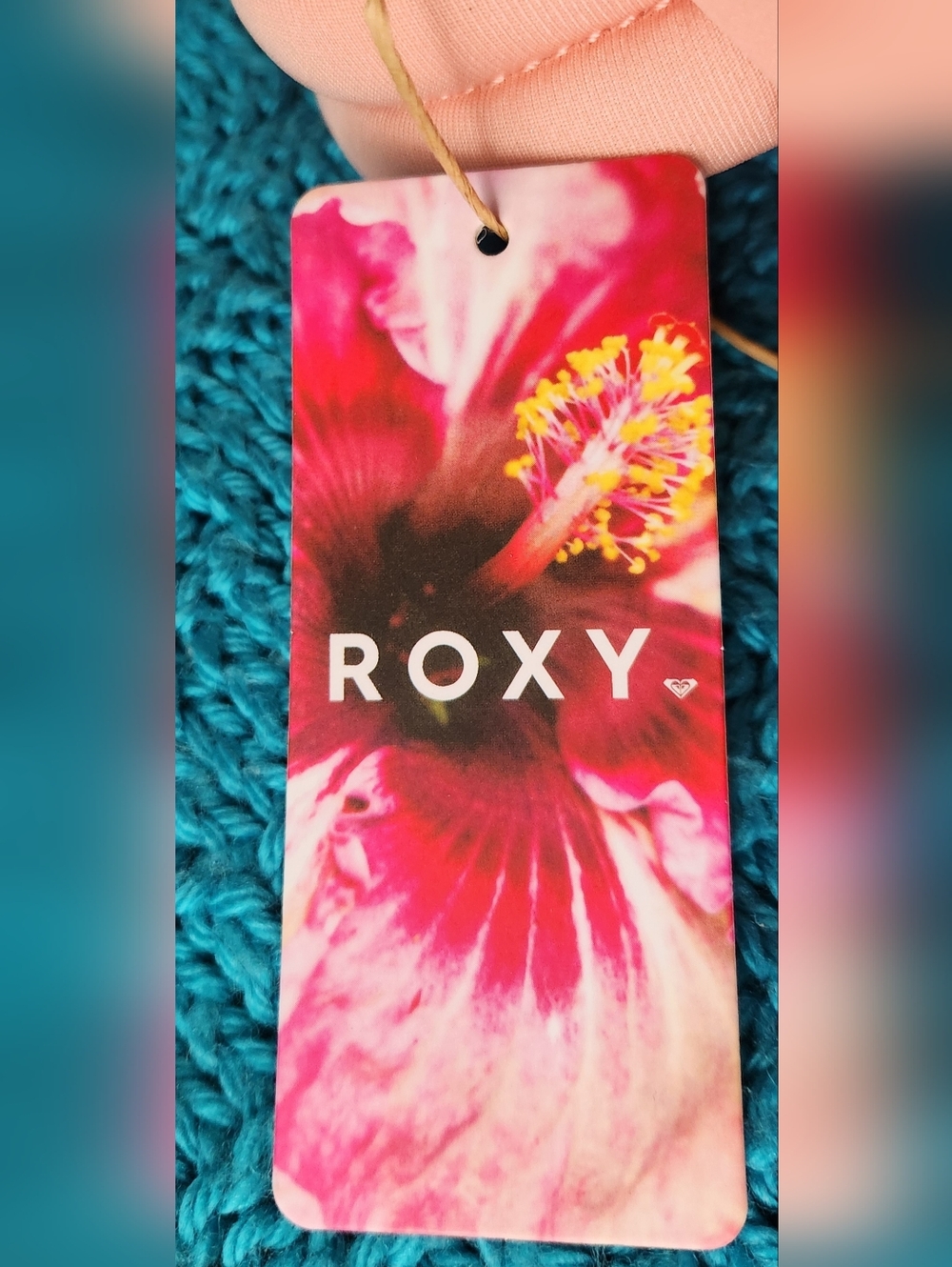 NWT Roxy Women's Totally Tubular Slip-on Slide Sandals Peach color Size 6 - Picture 6 of 7